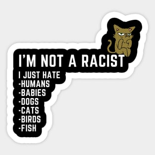 I'm Not a Racist, I Just Hate.... Sticker